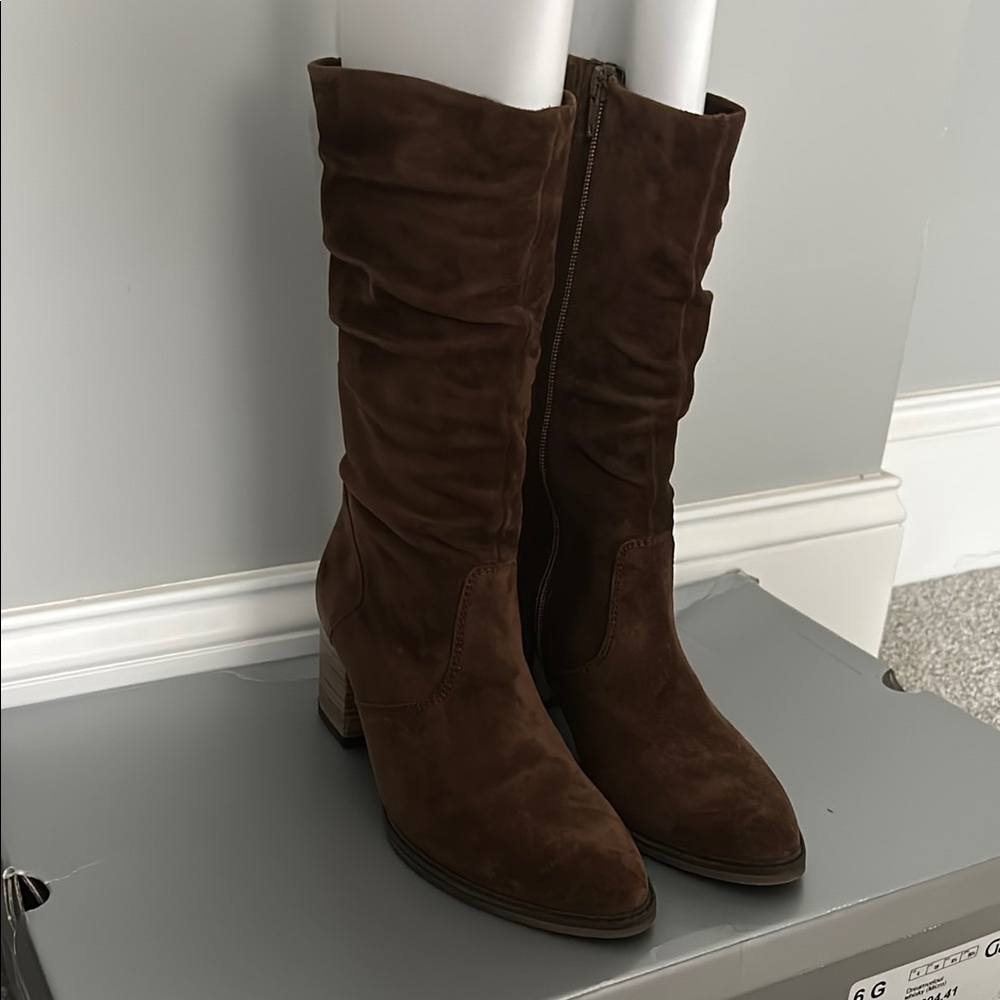 Gabor Brown Heeled Boots with Suede Finish - NEW - Picture 7 of 8